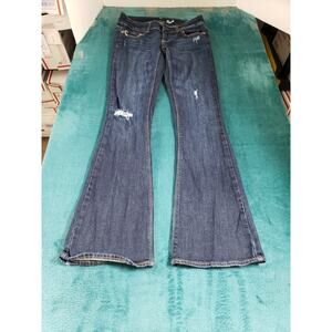 American Eagle Jeans Size 2 Womens Blue Pants Ladies Mid Rise Artist Flare